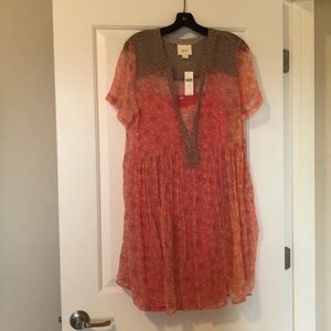 Maeve Sheer Dress with Slip - Never Worn